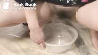 Two geisha women in lesbian scat play - part 2