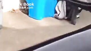 Crackhead lady takes a hot, wet shit on sidewalk