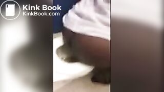 Black guy pooping