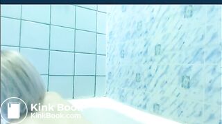 Russian teen girl gives an enema at home