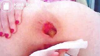 Girl webcam cell phone inside the butt