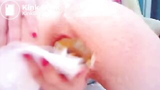 Girl webcam cell phone inside the butt