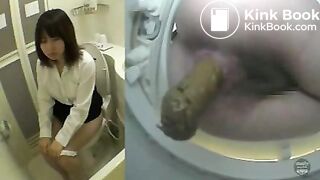 Poop and orgasm in the Japanese toilet