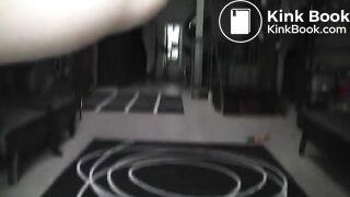 Lady takes a red dump