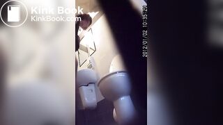 Woman's diarrhea in the WC