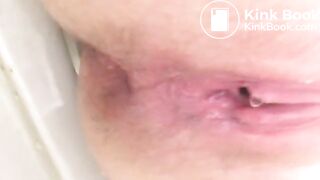 Super hard turd from the gorgeous little anus