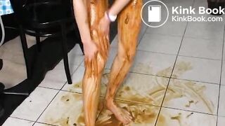 Solo scat masturbation