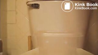 Plastic container creamy poop