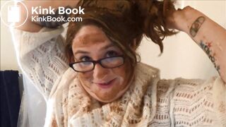 BBW smears shit on hair and sweater