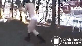 Japanese Girl Poops in Man's Mouth Outdoors