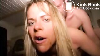 Fisting for crap dinner on kichen table