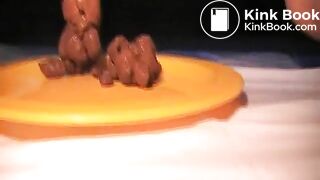 Chick is pooping on the plate