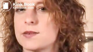 Girl puts dildo in pooping ass