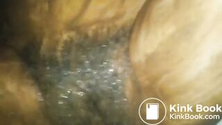 Smearing Poop On Her Beautiful Hairy Pussy