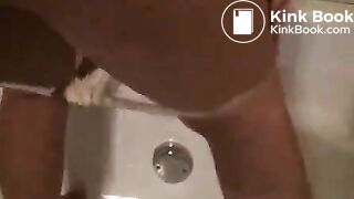 Girl poops diarrhea in mesh panties