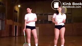 EXH-05 Girls on ultra-high-heeled pooping in toilet.