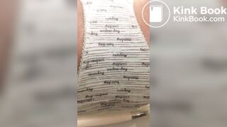 Shitting in panties over toilet