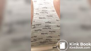 Shitting in panties over toilet