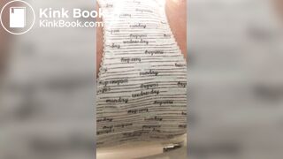 Shitting in panties over toilet