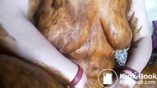 Shit loving girl - scat smearing slut babe