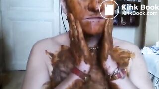 Shit loving girl - scat smearing slut babe