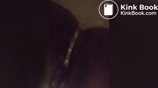 Black girl pooping on toilet