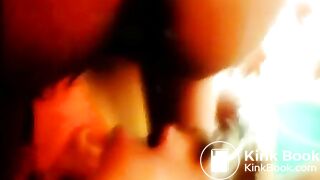 I actually got the poop in his mouth this time