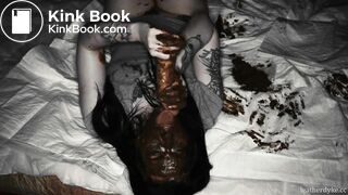 Scat smearing and dildo blowjob