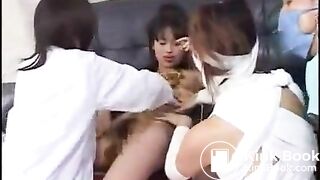 Doctors smell and taste a patient's enema