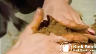 jap chick shits huge turds and vomit at same time