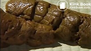 jap chick shits huge turds and vomit at same time