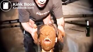 Basement skinny girl loves piss and shit