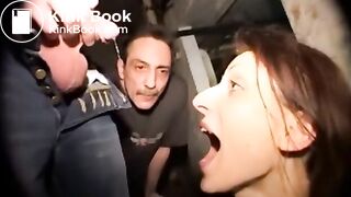 Basement skinny girl loves piss and shit