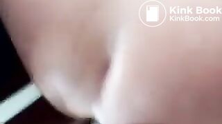 Fat mature anal riding with shit