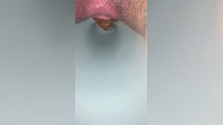 Teen girl hard shit at home 3