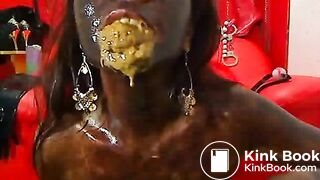 Ebony Scat Eating Webcam