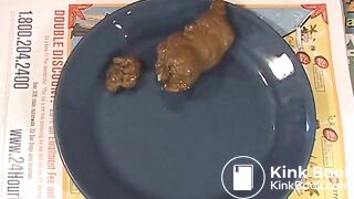 sexy blonde girl shitting