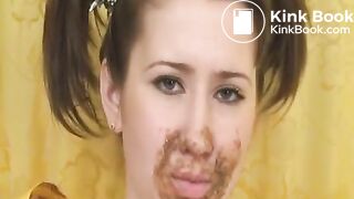 Young Russian Girl Eating Scat