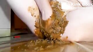she stuffs her shit into her cunt