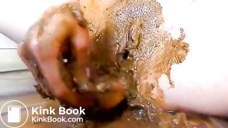 she stuffs her shit into her cunt