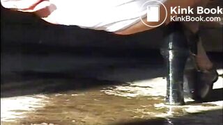 German Blonde Girl Panty Pooping