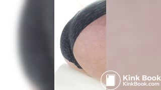 Scat over the bath in panties