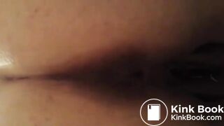 Fat wife pooping in close up