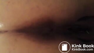 Fat wife pooping in close up