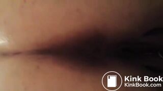 Fat wife pooping in close up