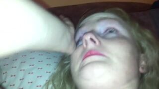 Kinky blonde slut likes shit in her mouth