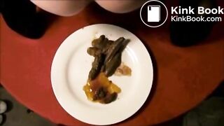 maid bake turd from asshole for man to eat