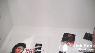 blonde girl spreads and shits