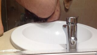 shitting in the washbowl