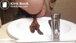 shitting in the washbowl